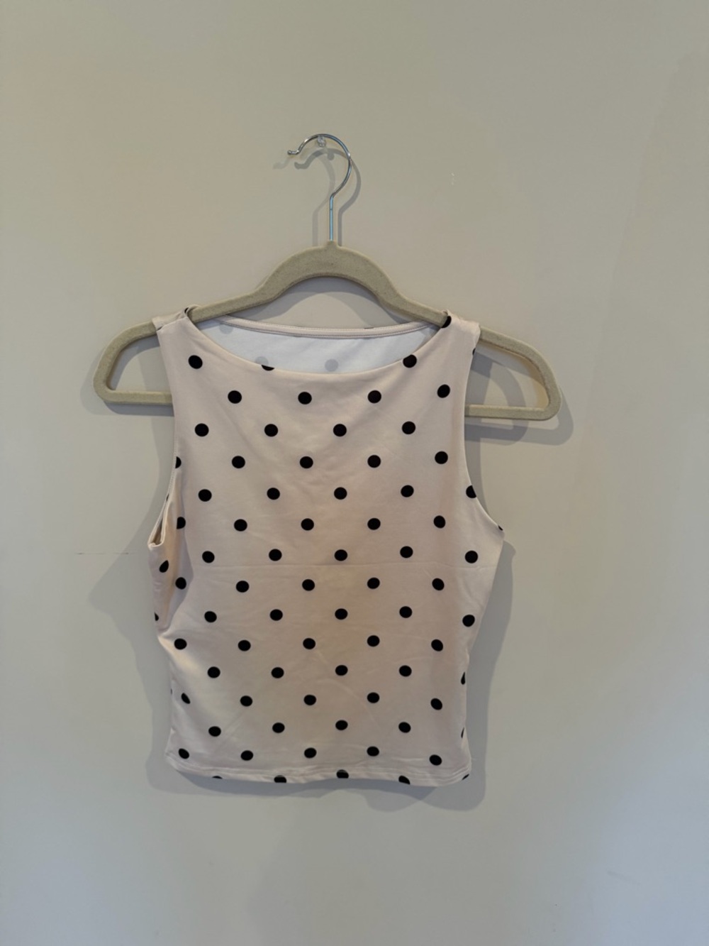 Sleeveless Polka Dot Tank Top